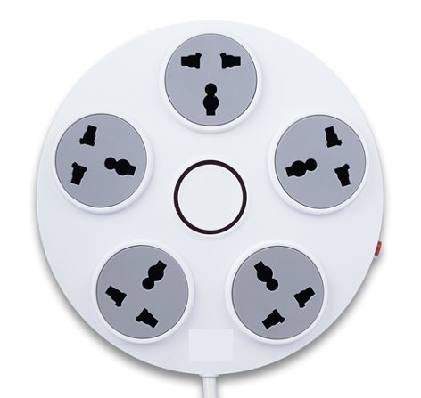 6A 5 Socket + 1 Push Switch + OLP
