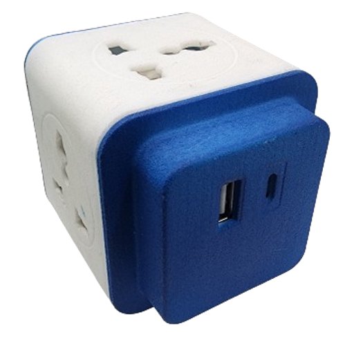 POWER CUBE Multi plug 4 Socket with Type A & C USB