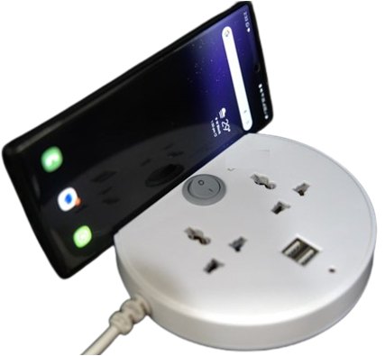 6A 2 Socket + 1 Switch + usb + Mobile Stand